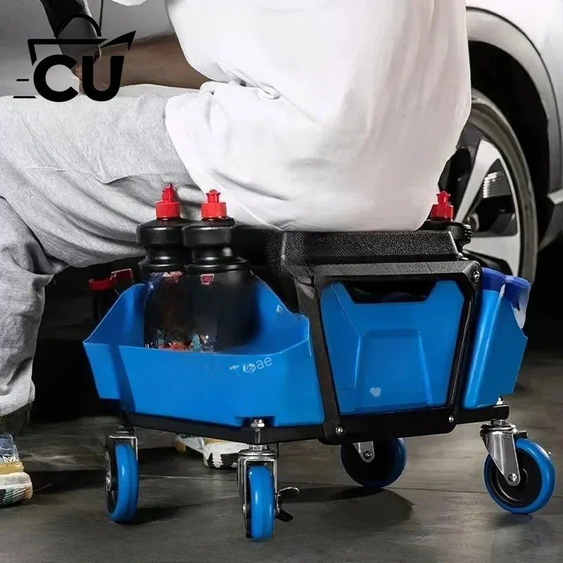 Thickened Multi-functional Car Beauty Work Stool Storage Seat For Polishing Window Film Maintenance Work