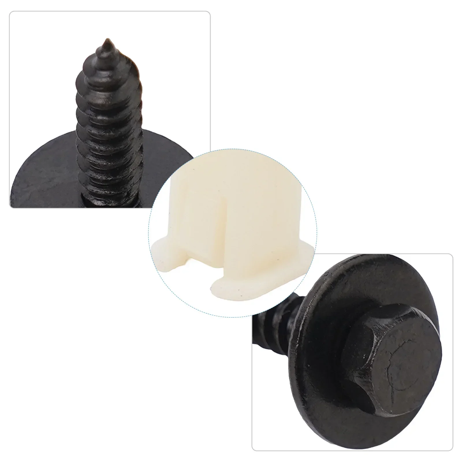 10x إدراج توسيع المكسرات + 10x مسامير بلاستيكية + معدن لفورد فييستا 6549354   90BG17K657AA المصد الأمامي توسيع مقاطع الحلقات