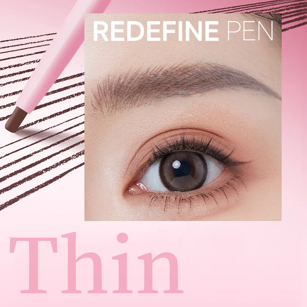 ROCK SWEET – crayon à sourcils 2 en 1, Double tête, 0.05mm, Ultra-fin, étanche, pour durer toute la journée, avec brosse précise