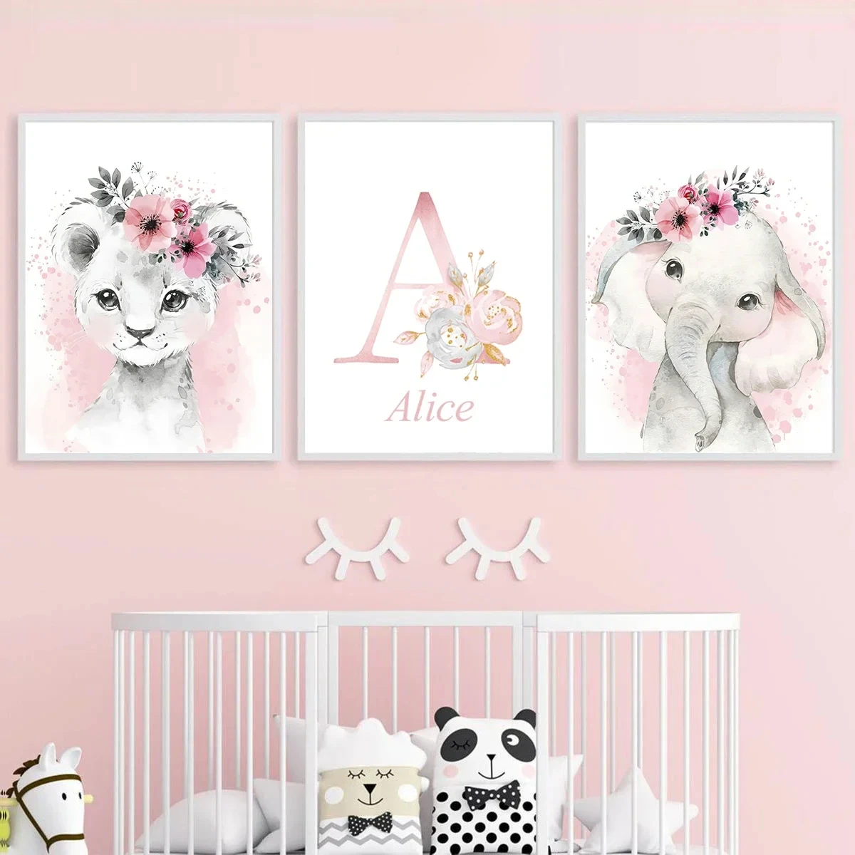 Nordic Baby Plakat Imię Spersonalizowana Dziewczyna Sypialnia Pokój Dziecięcy Dekoracja Be Fill Toile Mural Affile Cuadros Decorativos