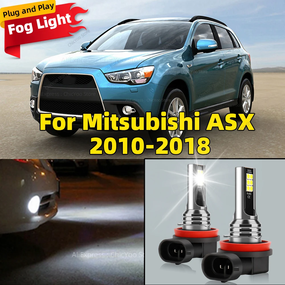 

2 шт. 6000K светодиодные лампы автомобиля передние противотуманные фары H8 H9 H11 аксессуары для Mitsubishi ASX 2010 2011 2012 2013 2014 2015 2016 2017 2018
