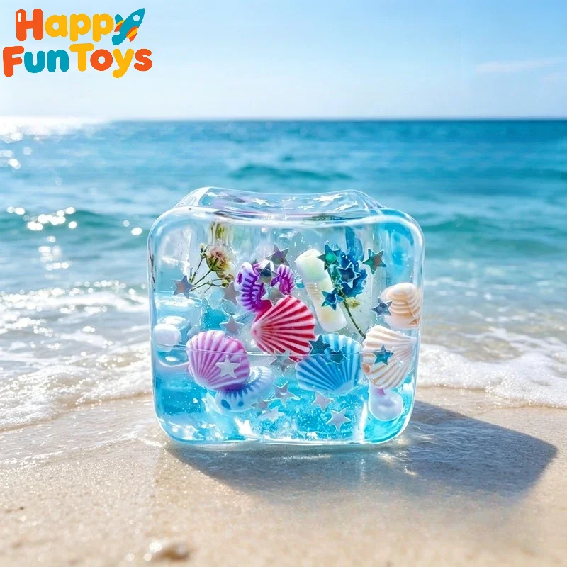 

Mini Ocean Style Embedded Shell Slow Rising Squishy Toy Sensory Toys Stress Relief Cute Office Fidget Toy For Adults Gift