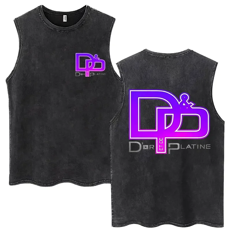 

Rapper Jul 2025 Tour Print Washed T Shirt Women Men Harajuku Fashion Sleeveless T-shirt Oversized Cotton Casual Hipster T-shirts