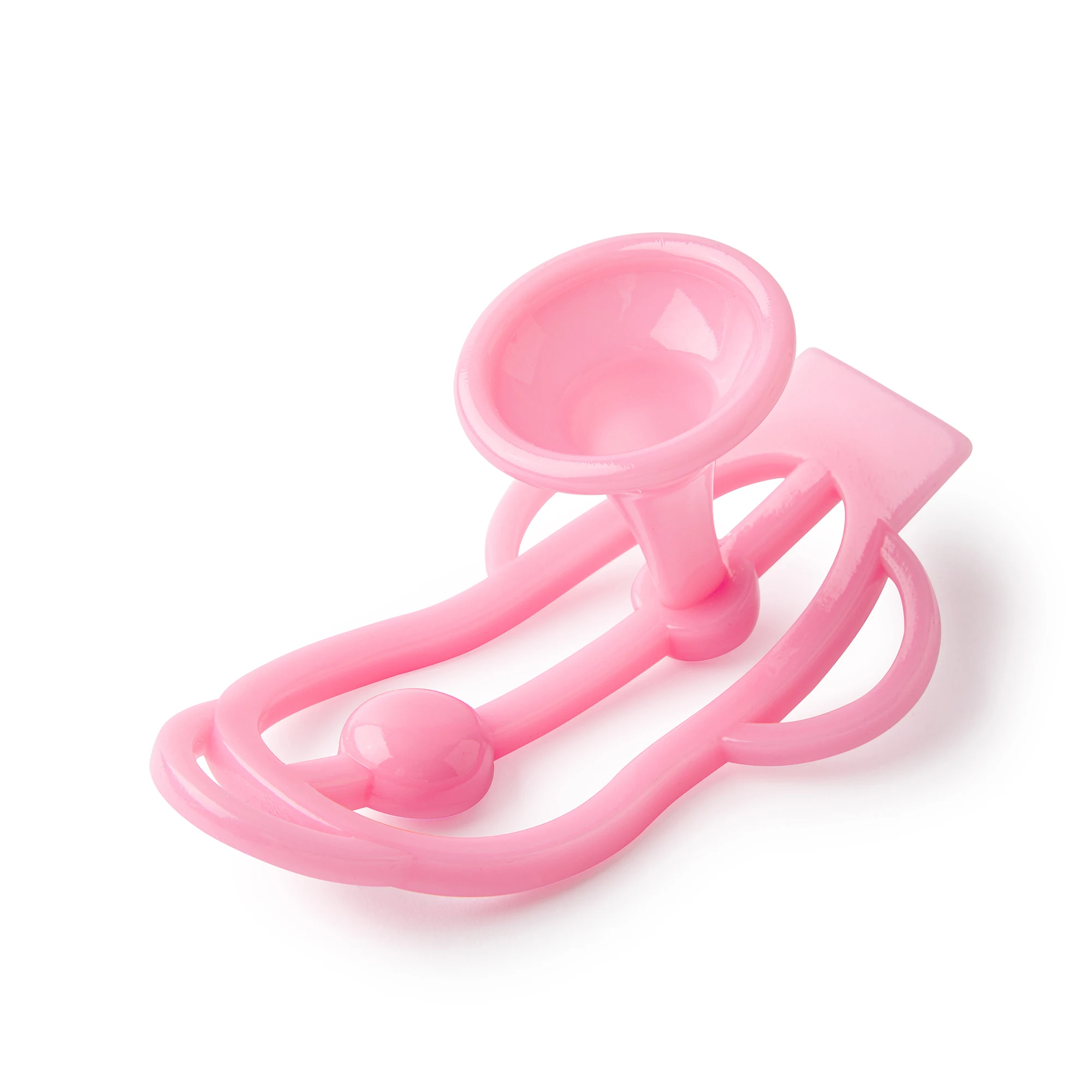 جهاز تدريب العفة للذكور من سيسي، مشبك فوفو مع تصميم قمع، قفص بلاستيكي خفيف الوزن، لعبة مثيرة للرجال