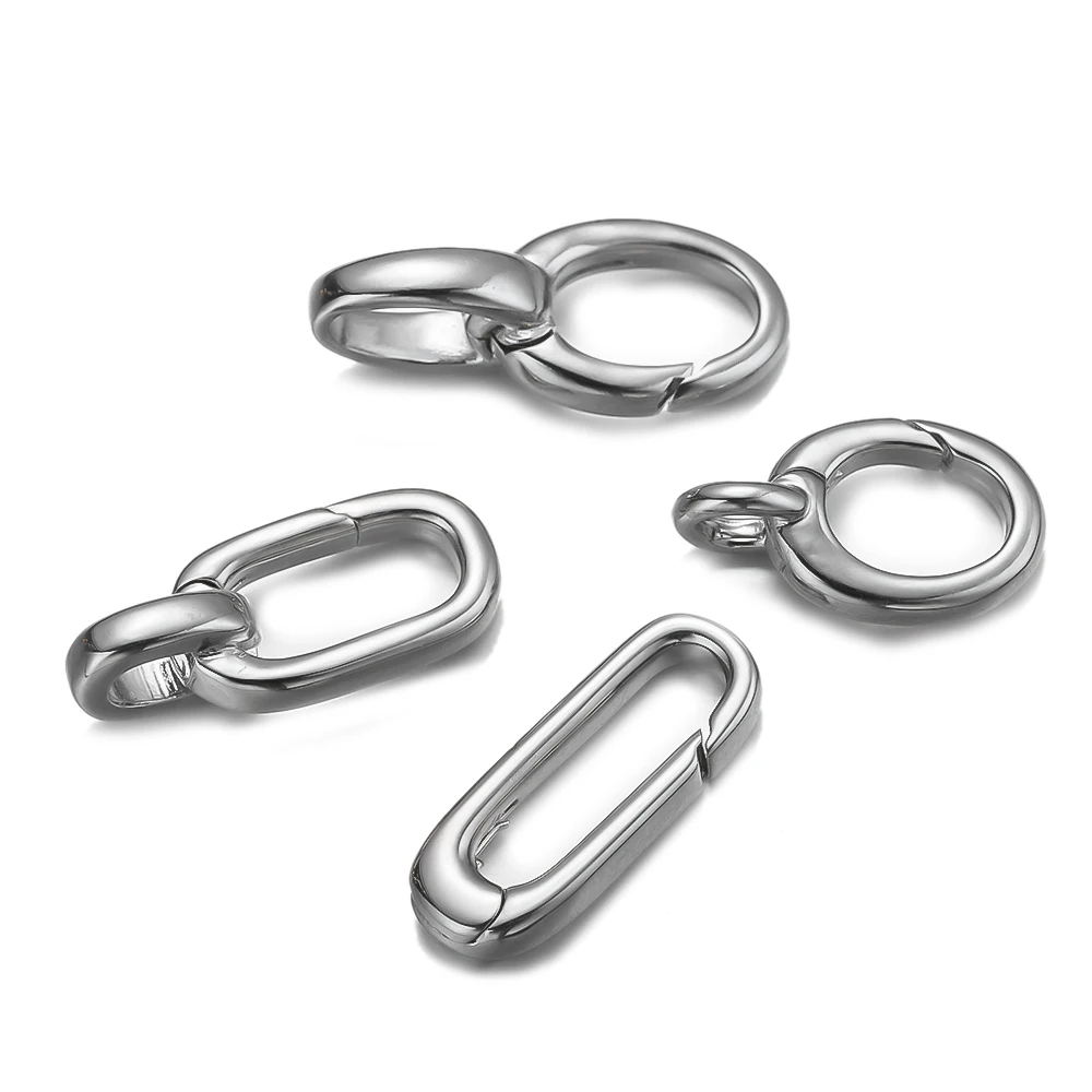 2pcs/Lot 14K Gold Plated Clasps Carabiner Spring Buckle For DIY Chains Necklaces Bracelets Jewelry Making Supplies Accessories image 4