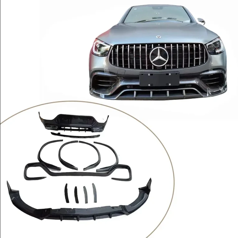 

Topcar Style Body Kit For 2019-2023 Mercedes-Benz GLC63 Coupe Front Lip Wheel Eyebrow Spoiler Rear Diffsuser Auto Parts