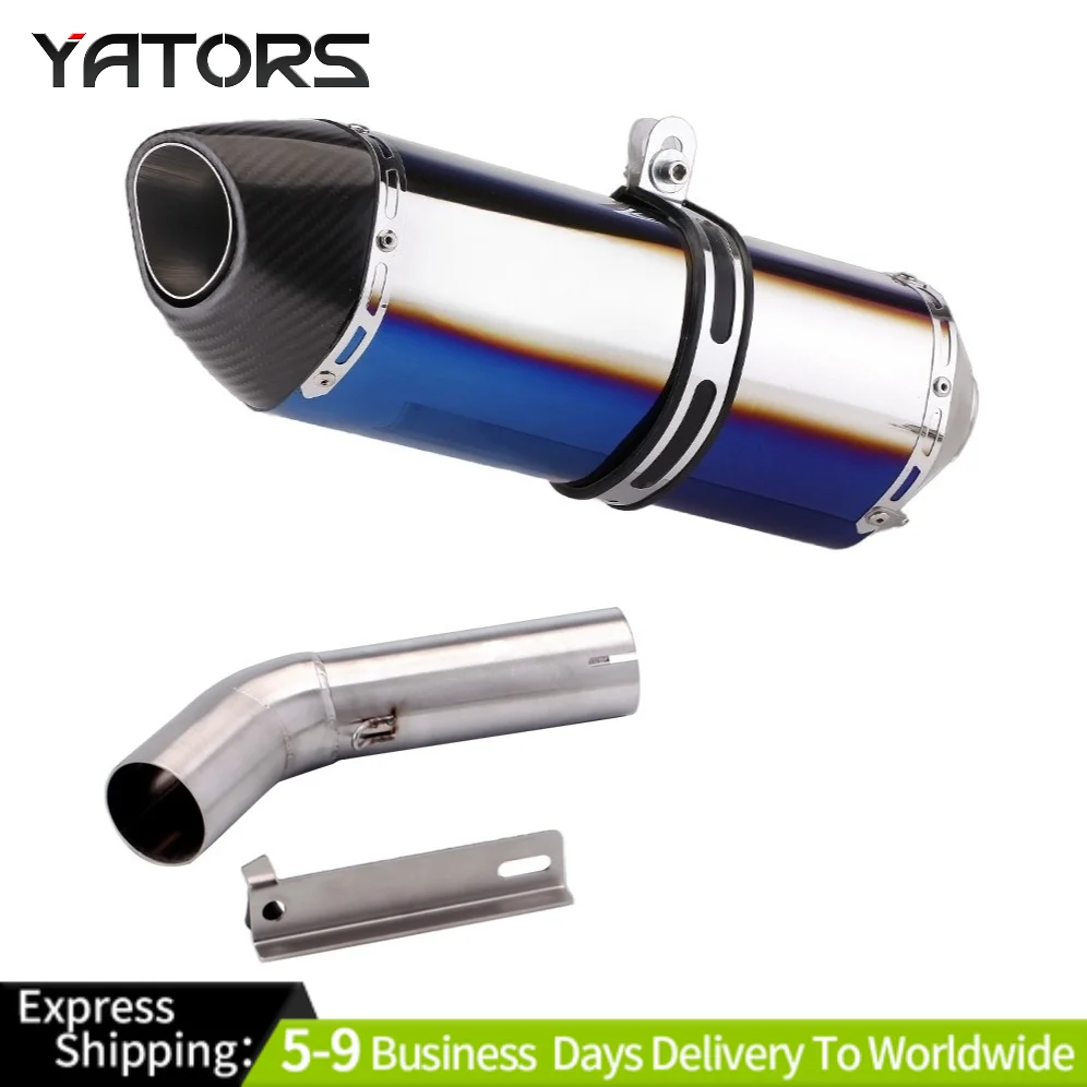 

Motorcycle Exhaust Middle Link Pipe Slip On 51mm Muffler For Benelli 752 BJ750GS Exhaust Systems Exhausts Pipes