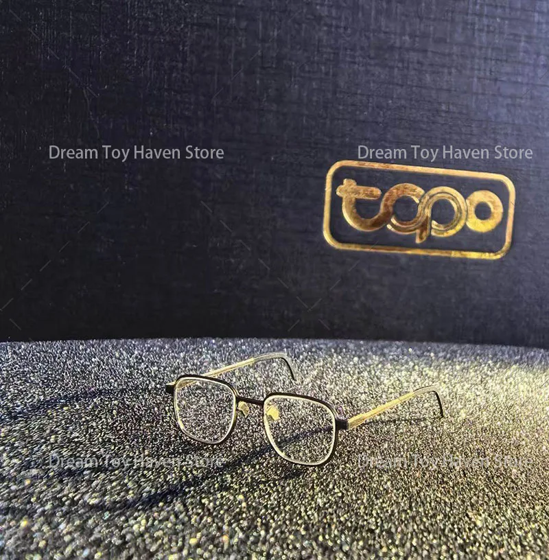 TOPO STUDIO TP032 1/6 Scale Male Soldier Glasses Chemistry Teacher White Metal Sunglasses Model Fit 12Inch Action Figure Model