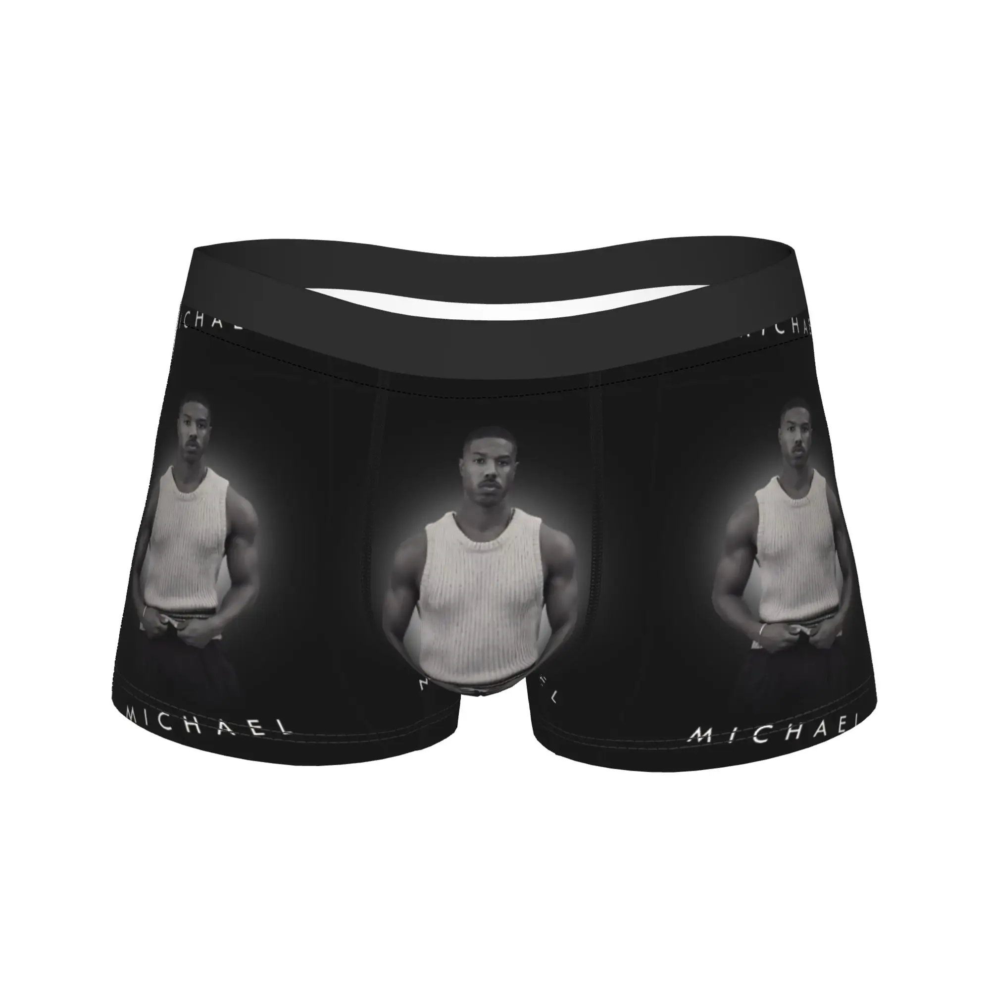 

Боксерские шорты Michael B. Jordan, нижнее белье с принтом, сексуальные мягкие мужские трусы больших размеров