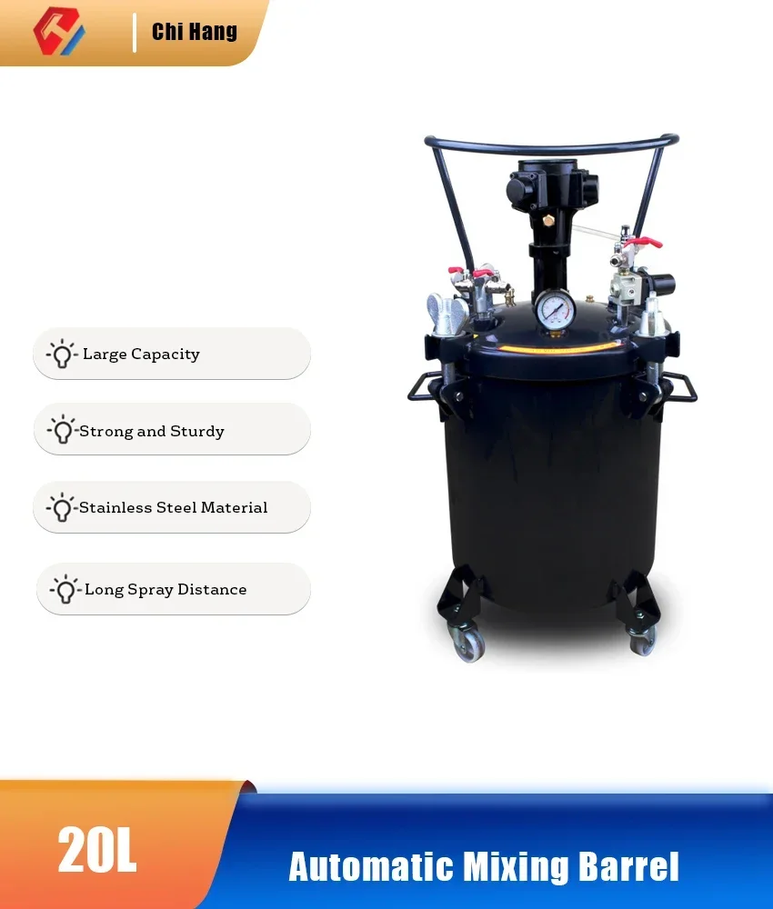 20L Tank Pressure Paint Paint Automatic Mixing Tool Paint Spray Adjustment Tool Anti-Corrosion Durable Pressure Barrel