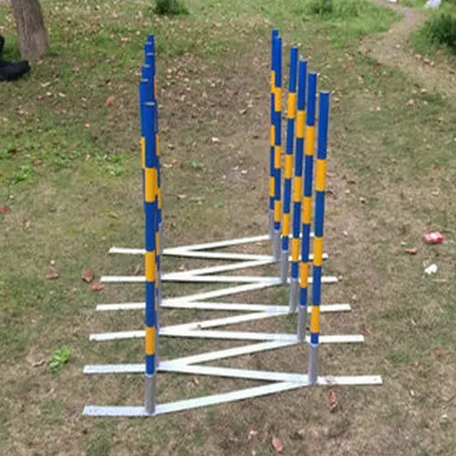 FCI European Standard Folded Dog Agility Training Equipment Competition Grade PVC Dog Obstacle Course with Around Pole