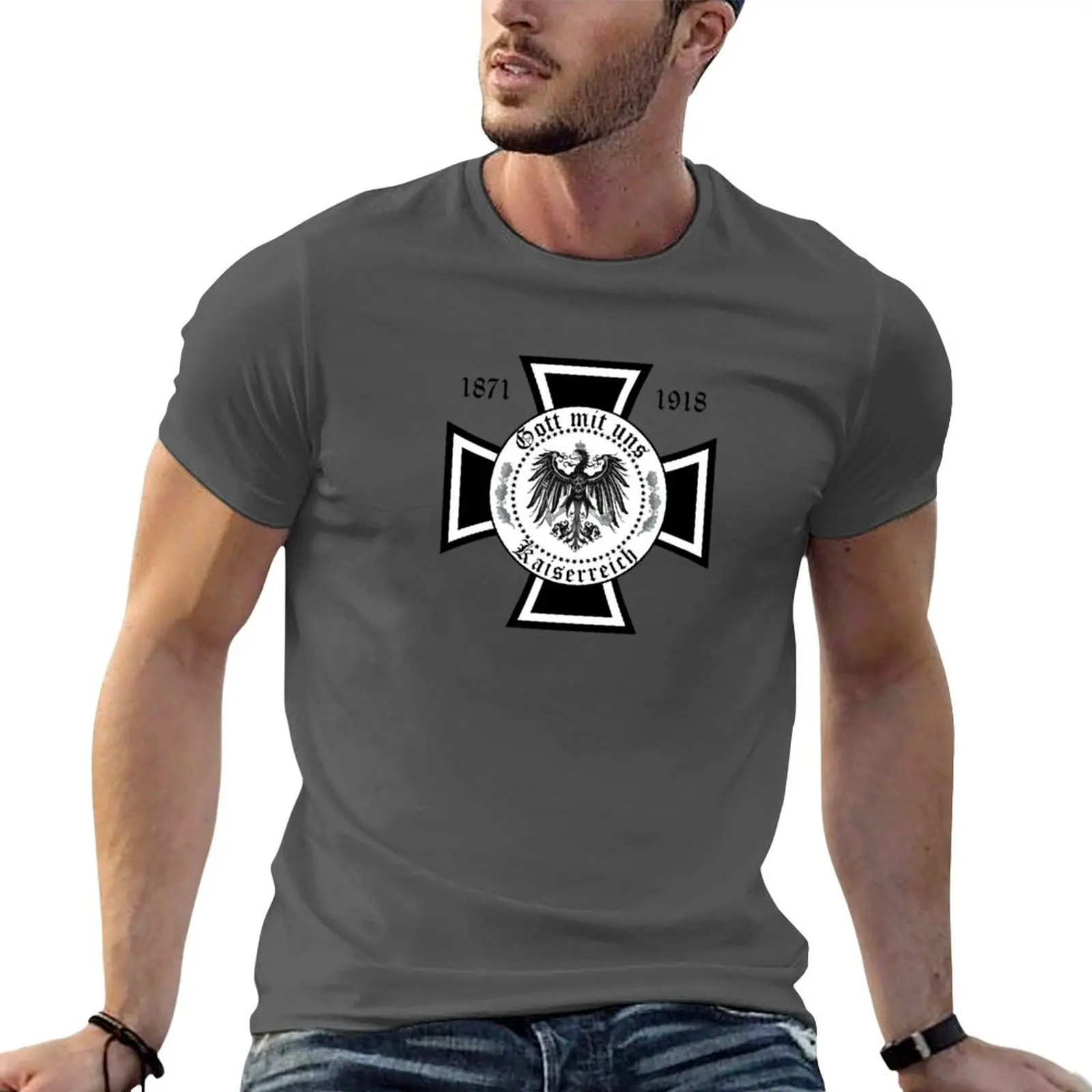 

Gott mit uns Banner T-shirt sweat customs vintage clothes mens graphic t-shirts big and tall