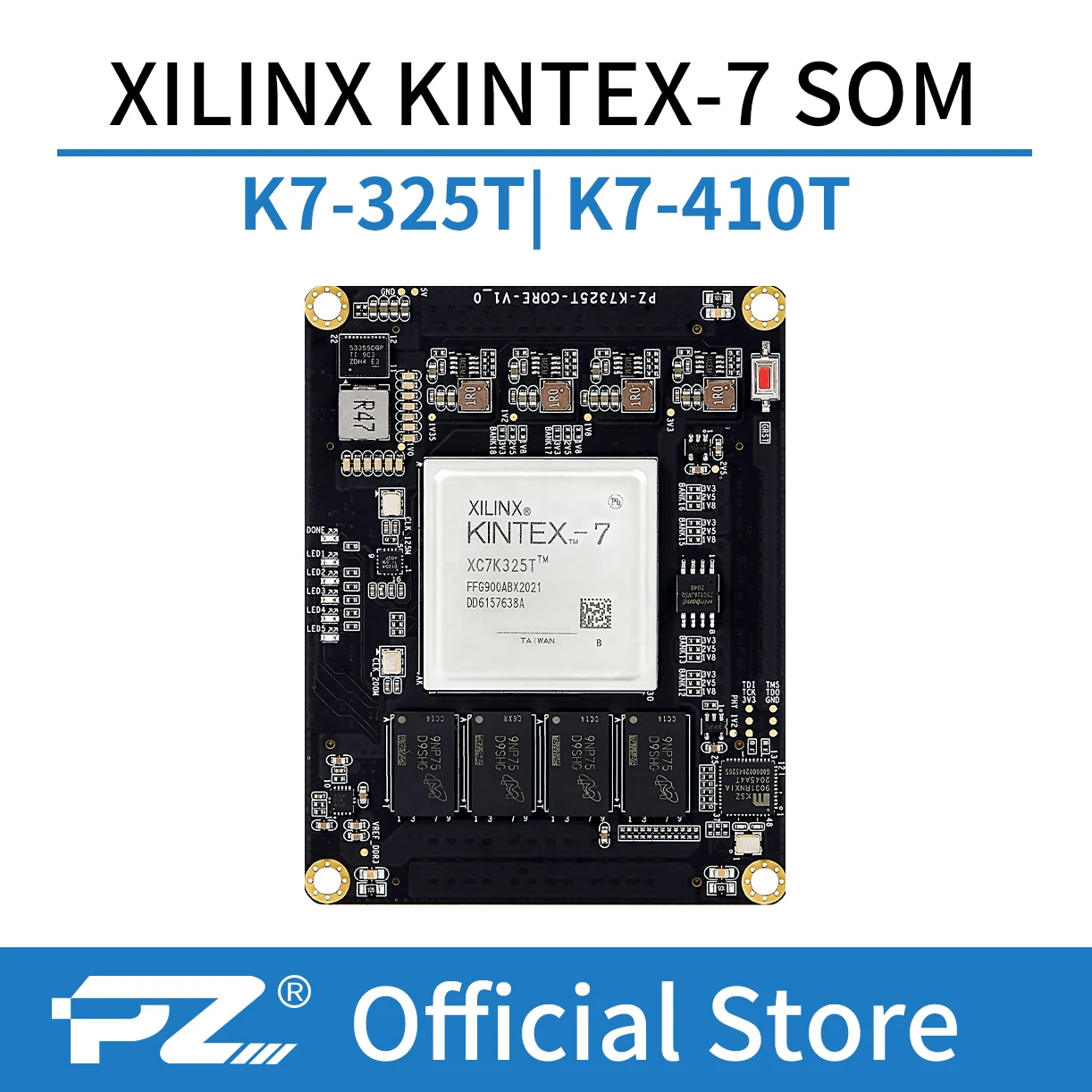 

PUZHI SoM 7K325T 7K410T: Xilinx Kintex 7 XC7K325T XC7K410T FPGA Core Board Industrial Grade System on Module K7325T K7410T