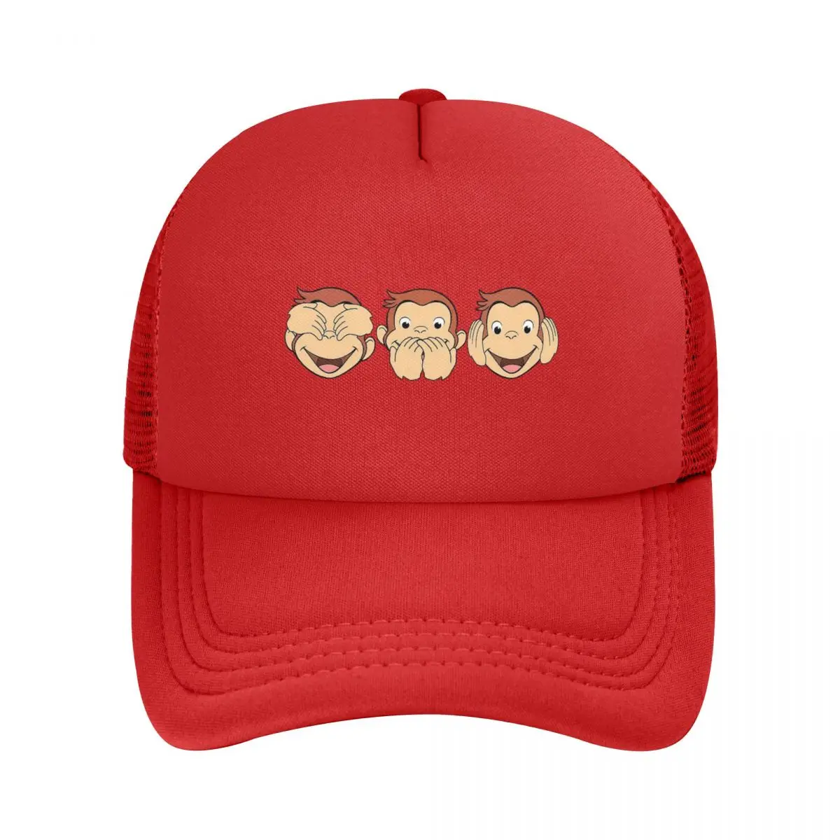 Curious George Mesh Baseball Caps Snapback Fashion Baseball Hats Breathable Casual Casquette Outdoor For Men's And Women's