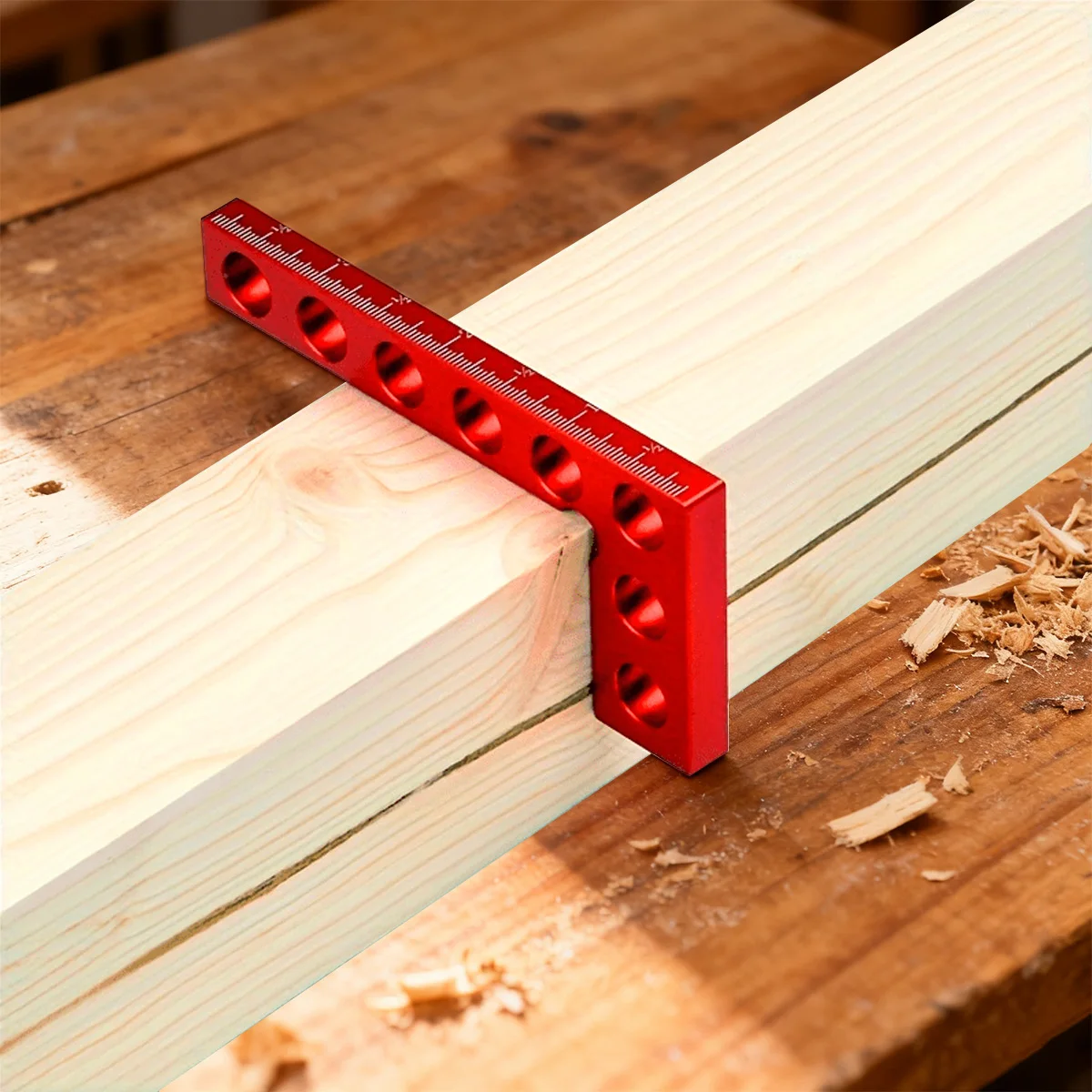 Durable Blue Aluminum Alloy Precision Square - 90-Degree, Portable Tool with Ruler & Bubble Levels for Accurate Measurements