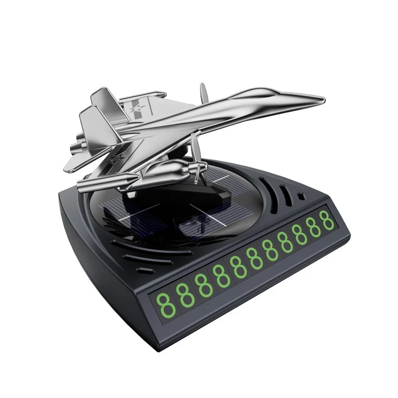 

Tom AutoSolar-Powered Temporary Parking Sign Car Aromatherapy Aircraft Ornaments and Phone Number Display Interior Accessories