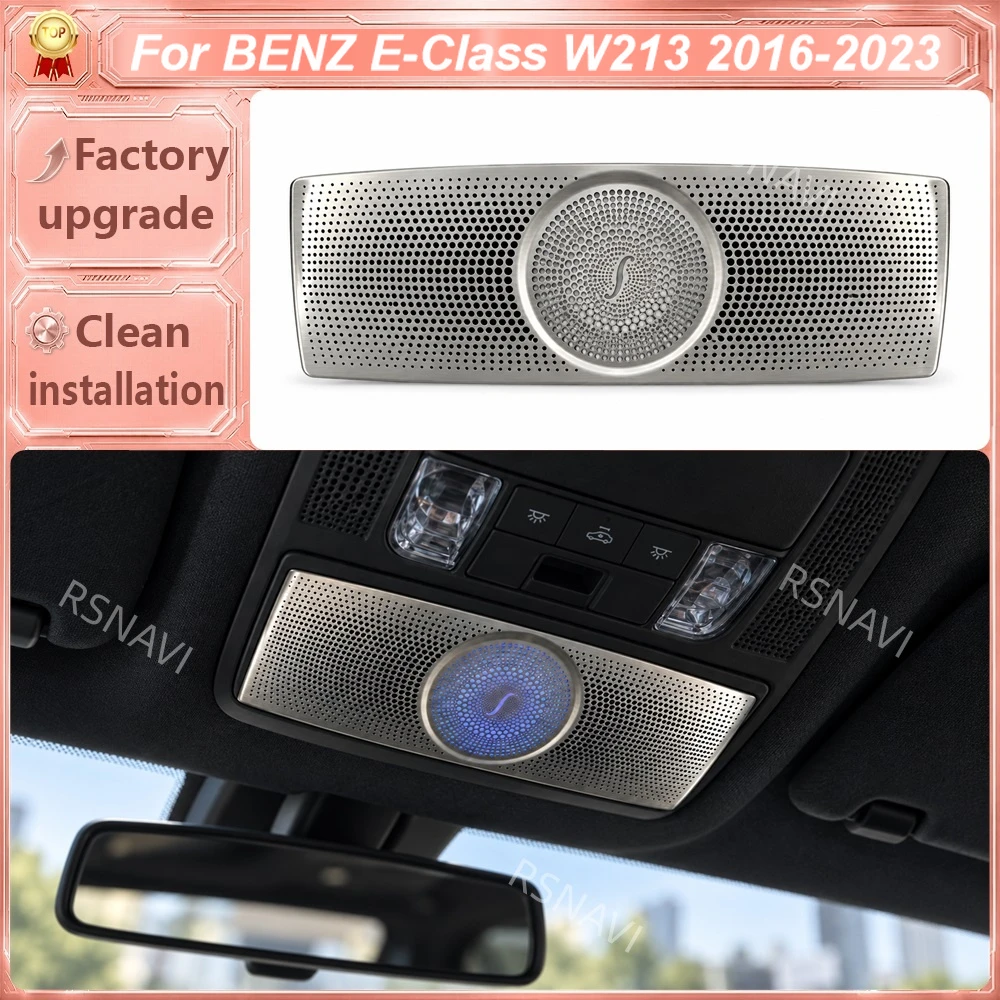 Overhead Console Reading Lamp with Sunglasses Holder & LED Ambient Lighting Compatible with Mercedes-Benz E-Class W213 2017–2023