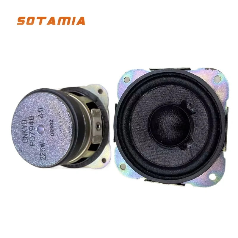 SOTAMIA 2PCS 2.5 Inch High Power Speaker 4 Ohms 22.5 Watts Fever Vocal Full range Speaker Imported Paper Cone Cloth Edge