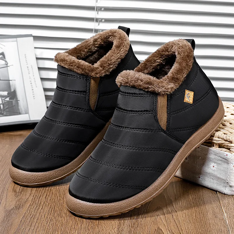 

Men Winter Cotton Shoes Plush and Thick Cotton Boots Oversized Snow Boots Cold Resistant Warm Men's Boots Couple's Winter Shoes