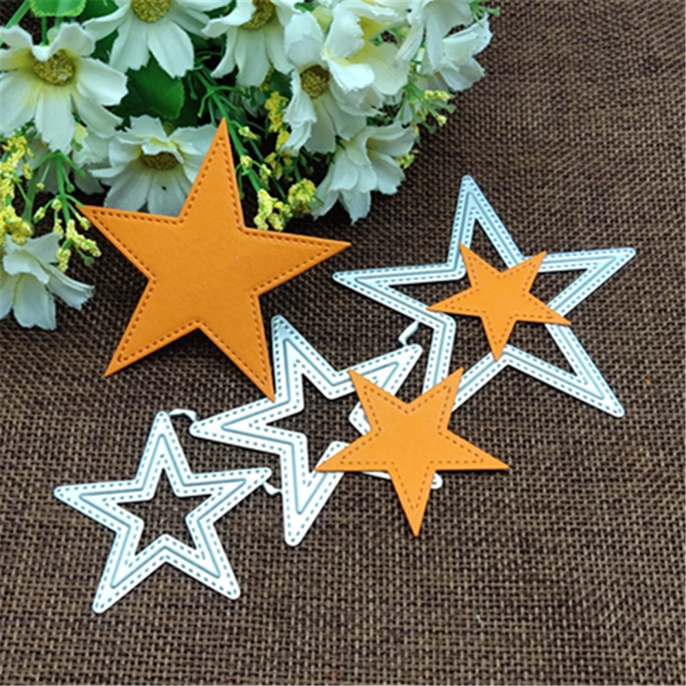 3pcs/Set star suit Metal Cutting Dies Stencils For DIY Scrapbooking Decorative Embossing Handcraft Die Cutting Template