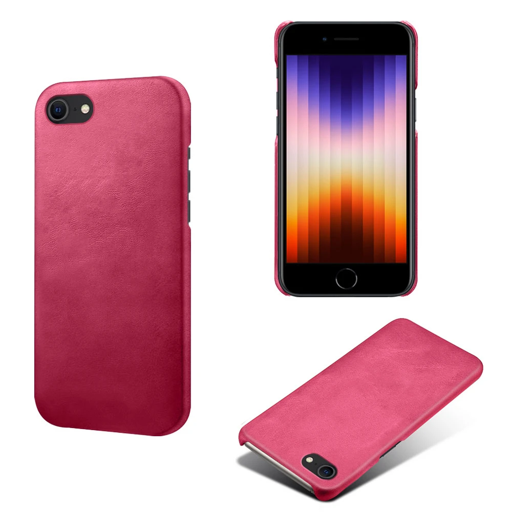 SE 2022 Vegan PU Leather Cover For iPhone SE 2022 Funda Wearable Slim Coque For Apple SE3 SE 3 (2022) (3rd generation) 4.7