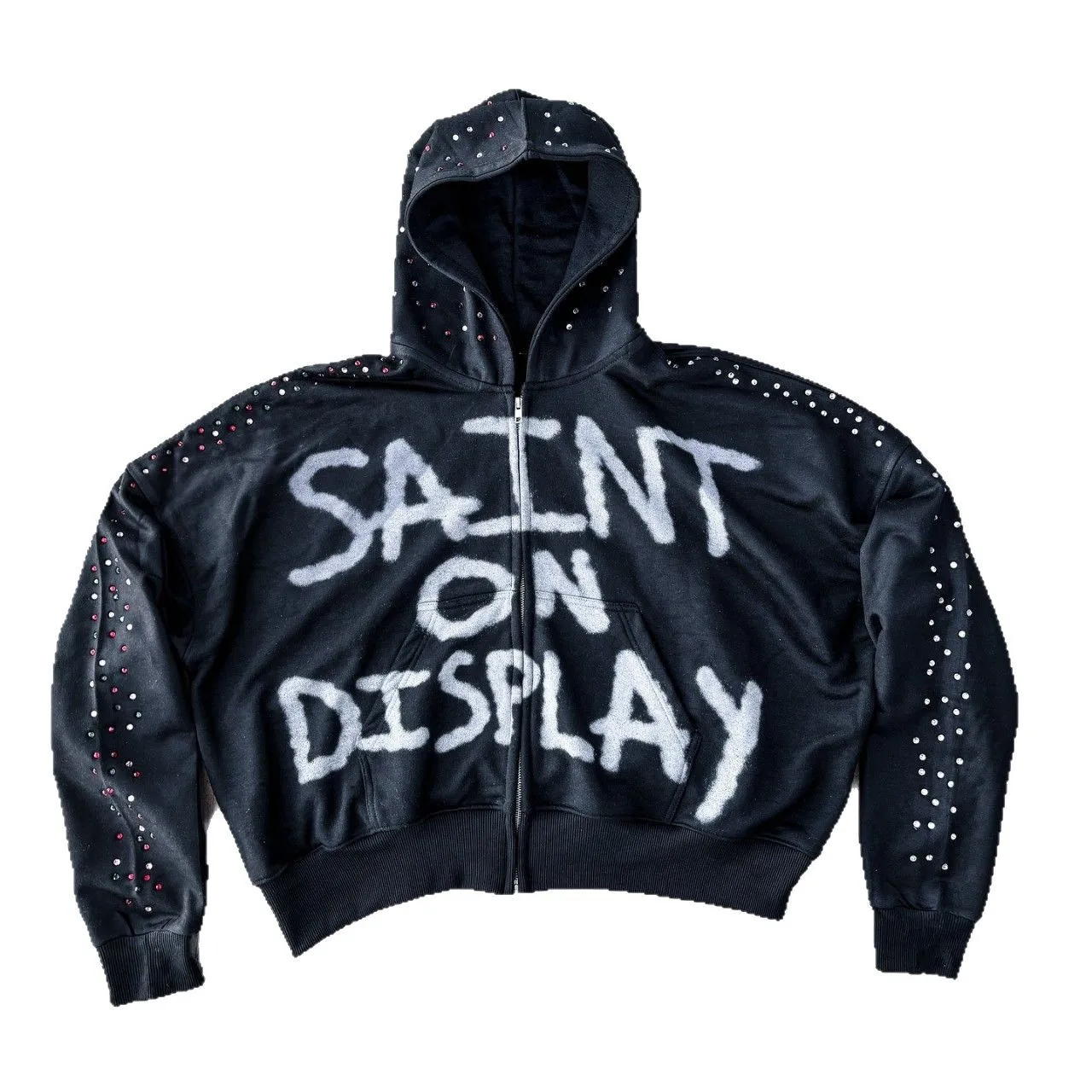 New Trend Retro Letter Printed Zipper Hoodie Men's Y2K Harajuku Hip Hop Gothic Fashion Couple Sportswear High Street Women Wear