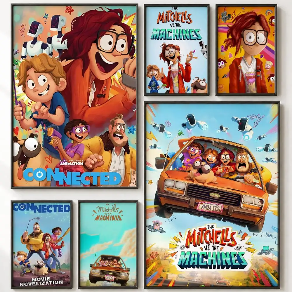 Movie The Mitchells vs. The Machines Poster HD poster wall art self-stick no-residue for home cafe office great gift