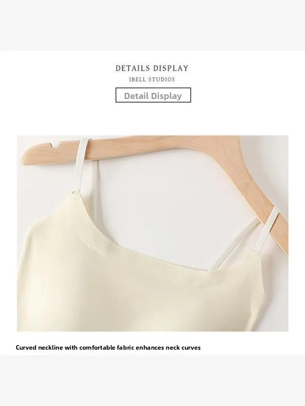 Gilet con cinturino per t-shirt alla moda casual Imbottitura per il torace integrata da donna Bellissimo intimo Ba Top con base interna anti-luce