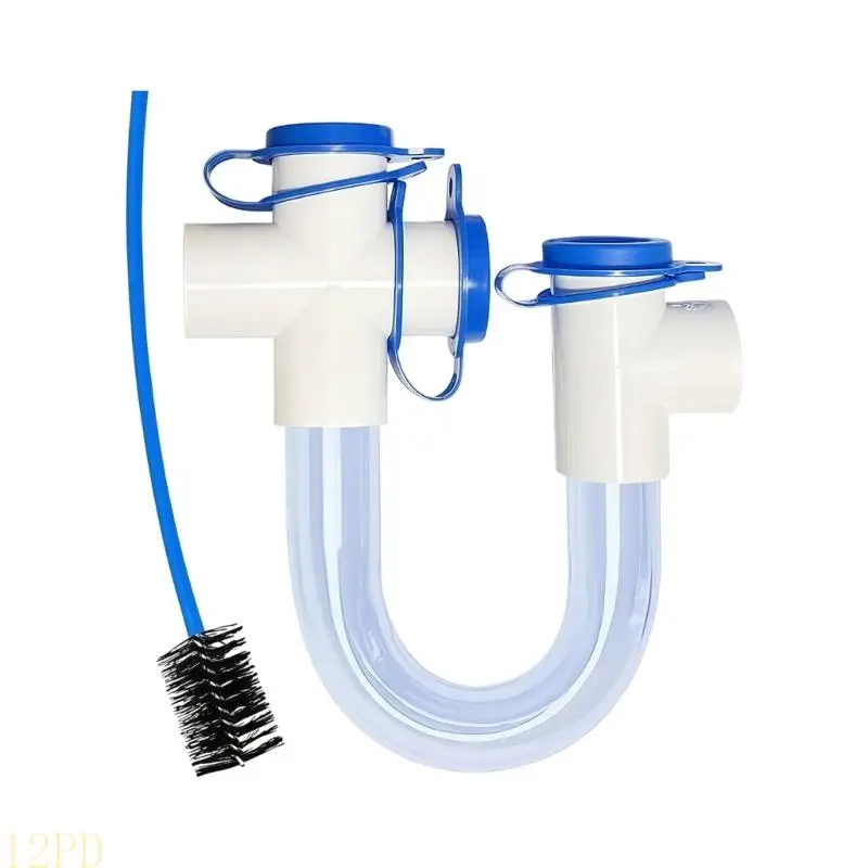 12PD PVC Clear U Trap 3/4inch Standard Condensate Trap with Cleaning Brush Ensuring Efficient Drainage in Cooling Systems