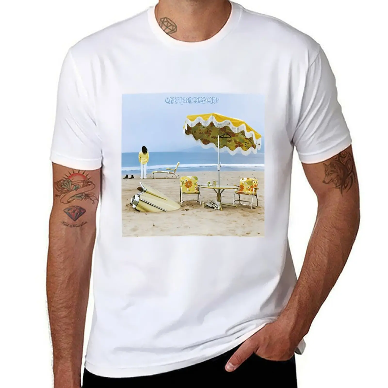 

Neil Young On The Beach Album Cover Art Click T-Shirt printed t shirts for man man t shirts for men T-Shirt