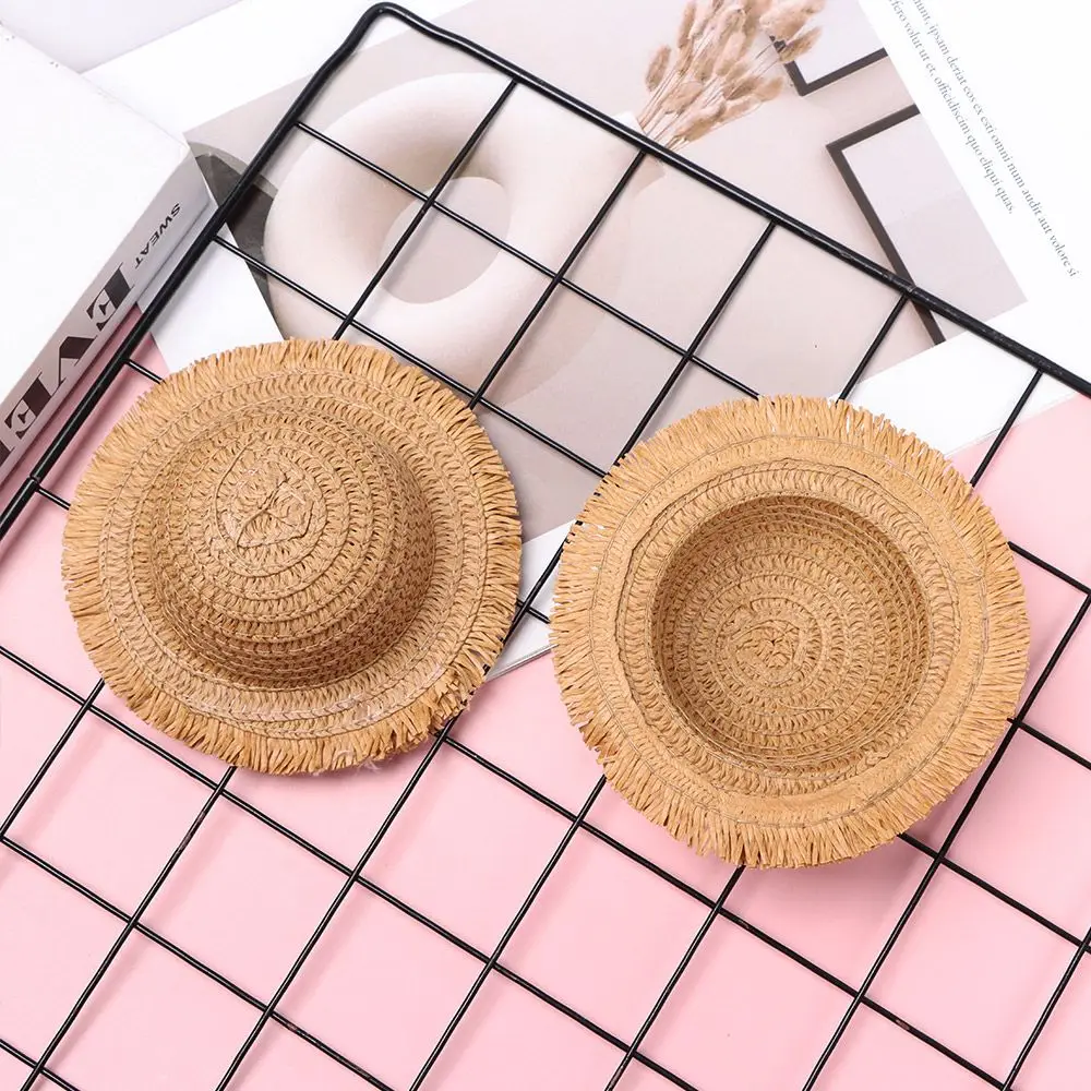 5 Sizes Tassel Hat for 1/81/61/41/3 Doll Doll House Ornament Straw Hat Doll Hat Accessories Hand Weaved Hats
