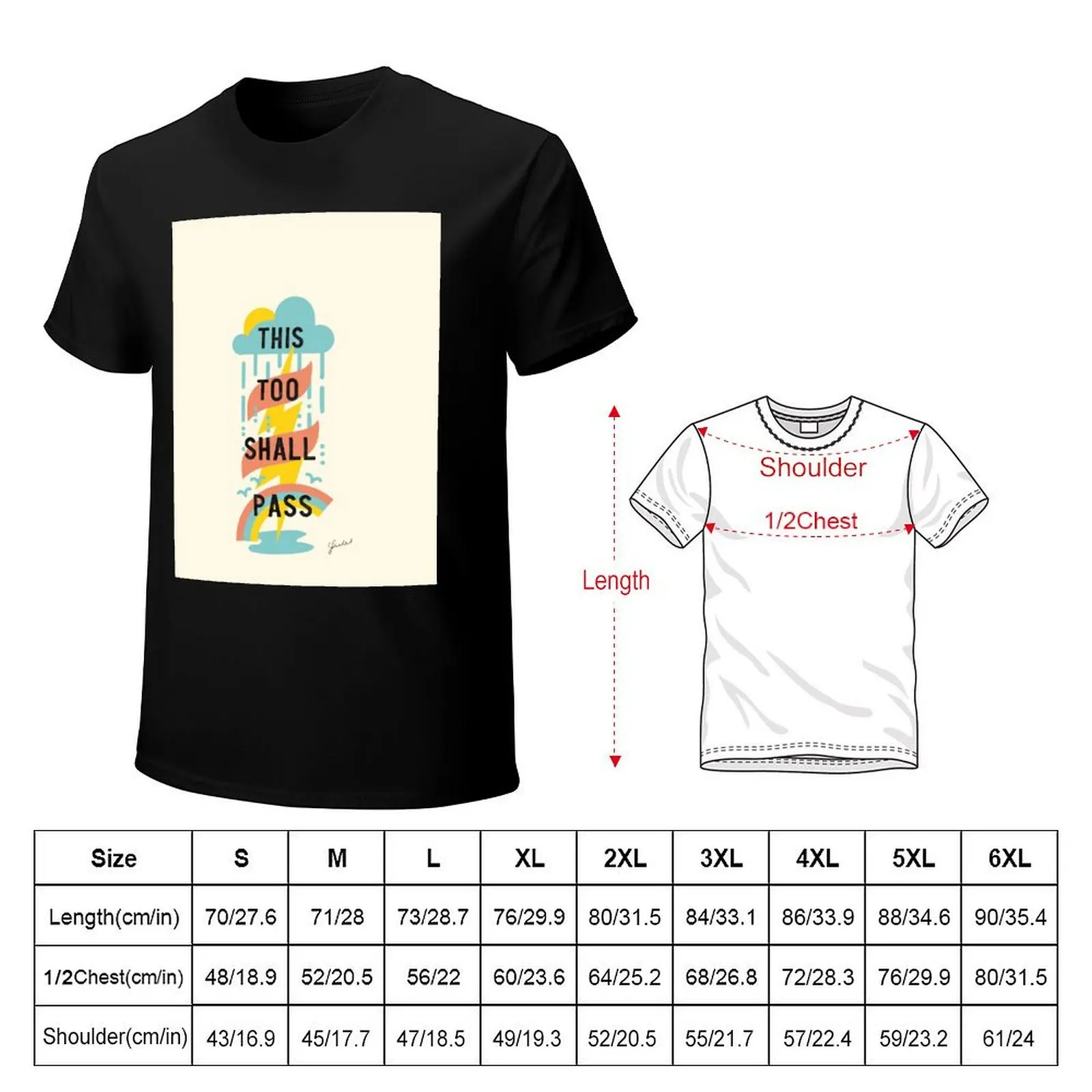 This Too Shall Pass - Pastels T-Shirt Basic Solid Color Short Sleeve T-Shirt