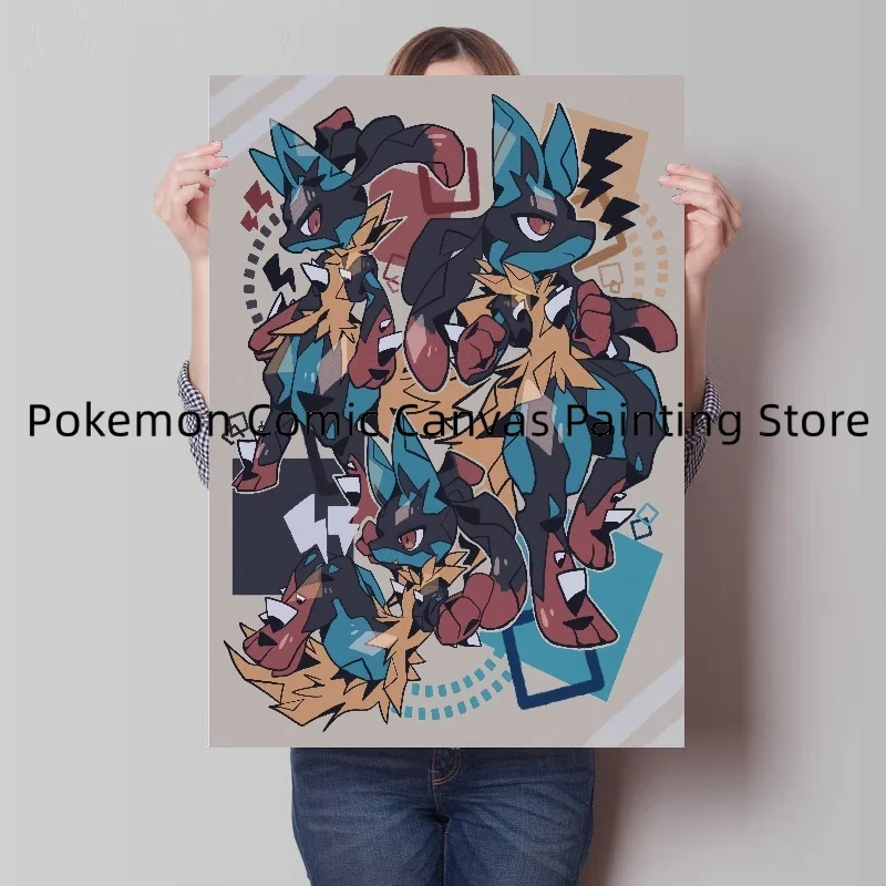 Japanese animation Pokemon Wall Stickers and Posters for Bedroom Decoration Surrounding Art Pictures Christmas Gift for Children