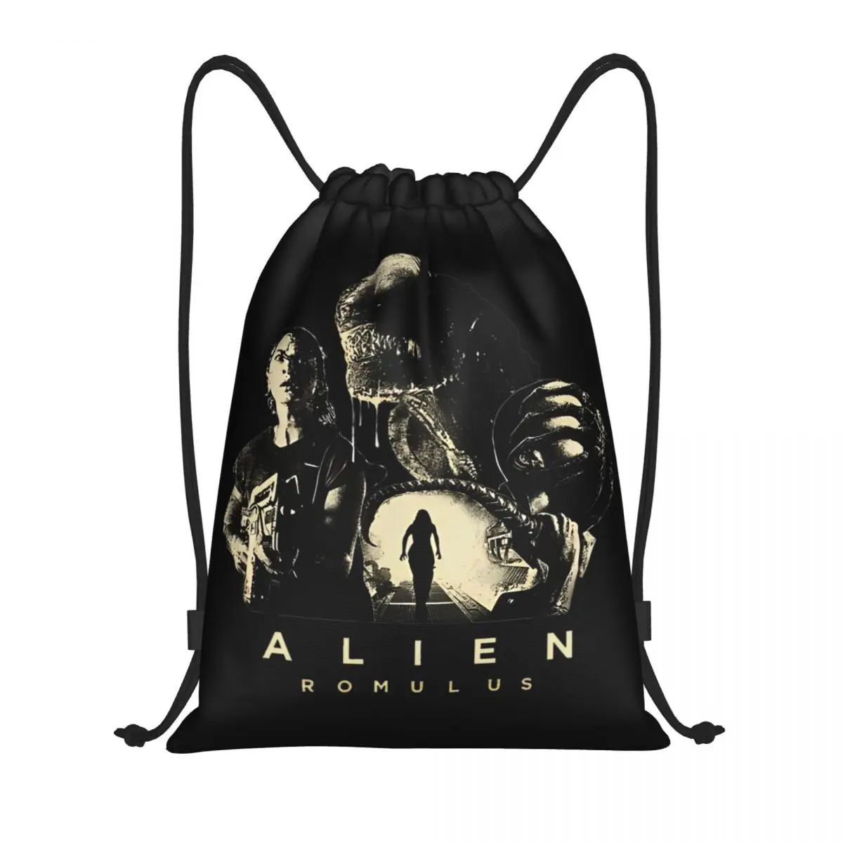 ROMULUS GROUP V2 Drawstring Backpack Sports Gym Sackpack Water Resistant Alien Movie Horror String Bag for Exercise