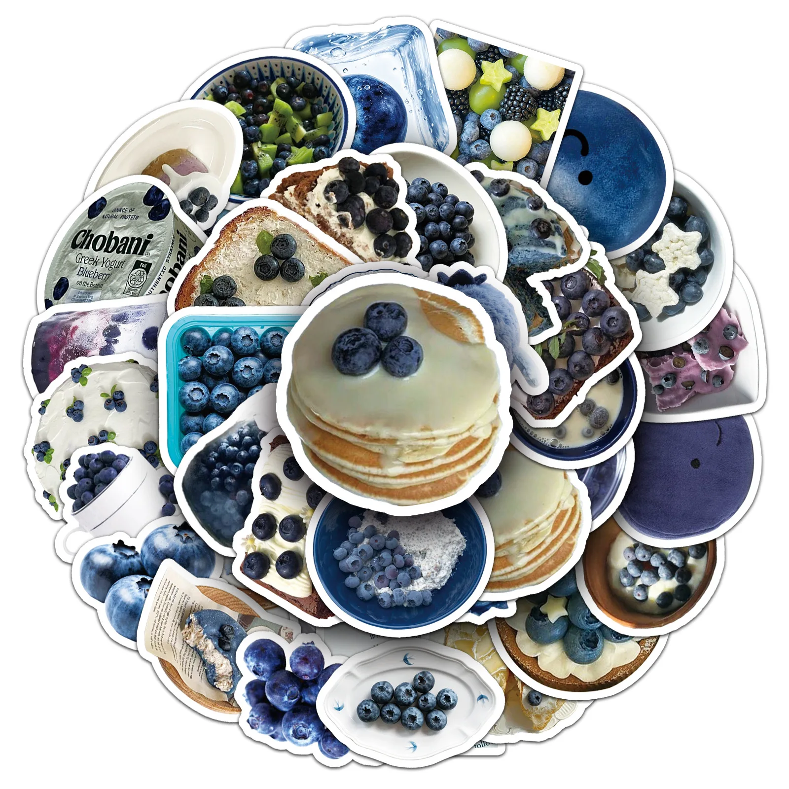 

50PCS Blueberry Ins Style Cute Fruit Cartoon Waterproof Stickers for Water Cup Mobile Case Guitar Tablet Kids Decorative Toy