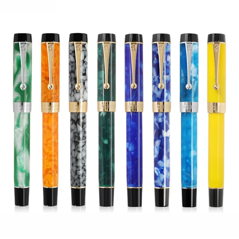 Jinhao 100 Luxury Centennial Resin Fountain Pen Multicolor EF/F/M/Bent Nib Golden Clip Converter Writing Pens JF008 New