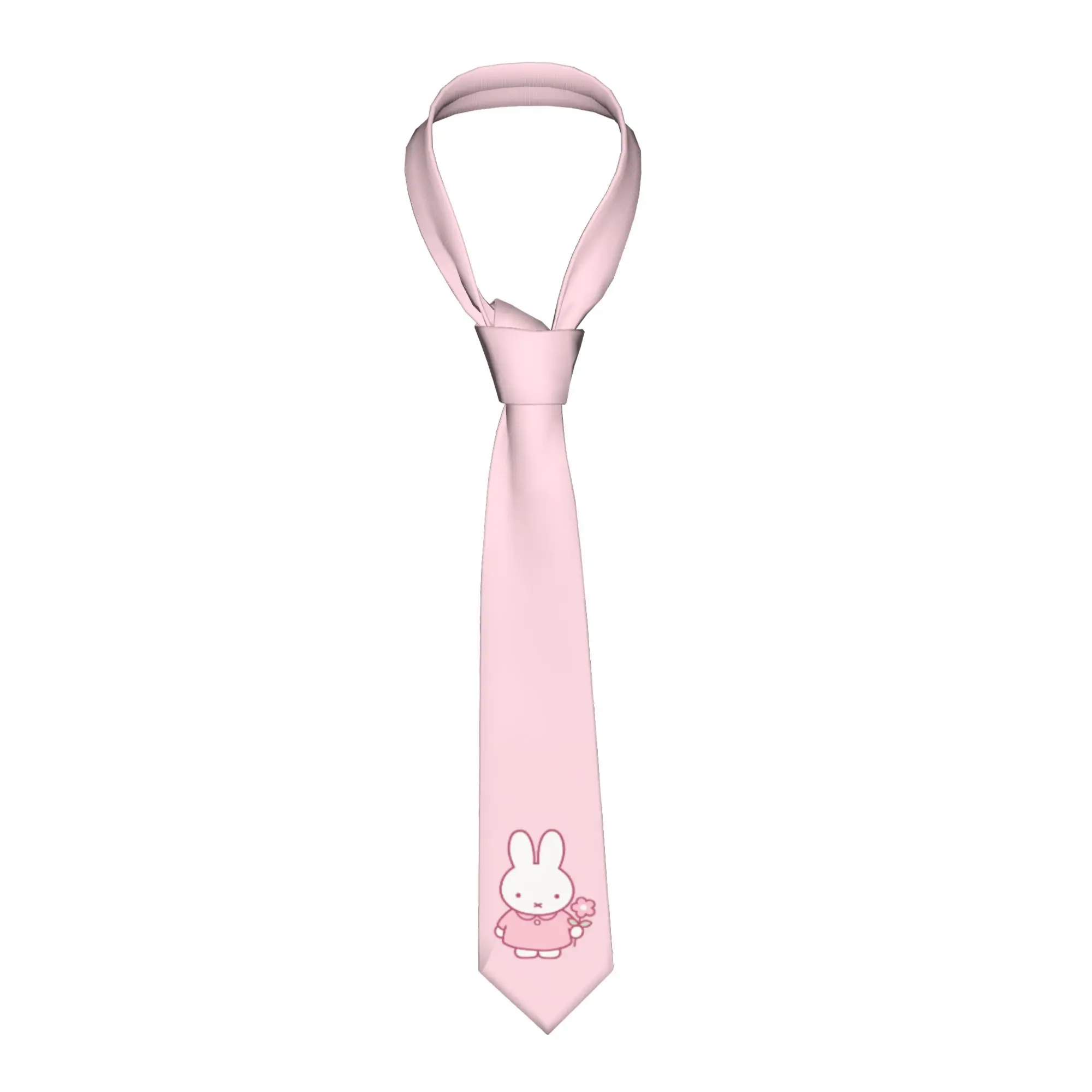 Miffyy  Neckties Unisex Polyester 8 cm Cartoon Bunny  Neck Tie for Men Fashion Wide Daily Wear Cravat Wedding Accessories Party