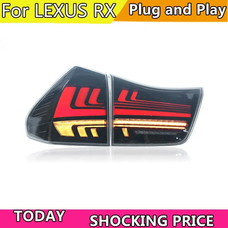 Car Accessories for Lexus RX Taillamp 2004-2008 RX330 Tail Light RX300 RX350 RX400 DRL+Brake+Turn Signal+Reversing+Fog