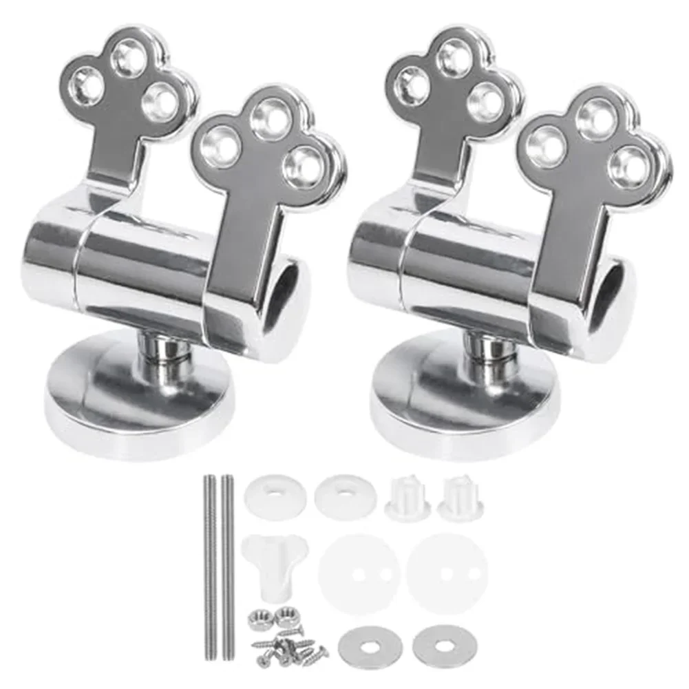 Bathroom Accessory Plum-shaped Zinc Alloy Hinge Chrome-plated Toilet Hinge Rust-resistant Zinc Alloy Soft-close Mechanism