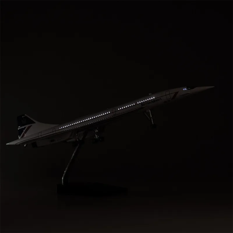 2024 Nieuw 1:125 Schaalmodel Singapore Concorde Airlines Diecast Hars Vliegtuigen Met Verlichting Geschenken Collectie Display Speelgoed Fans