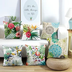 Waterproof Printed Flower 45x45CM 50x50CM Ins Wind Cushion Cover Outdoor Garden Decoration Luxury Pillowcase