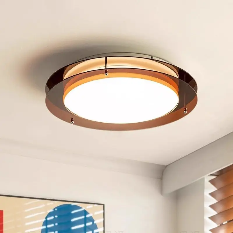 Mid Century French Retro Tropical Style Acrylic LED Ceiling Light Creative Design for Master Bedroom