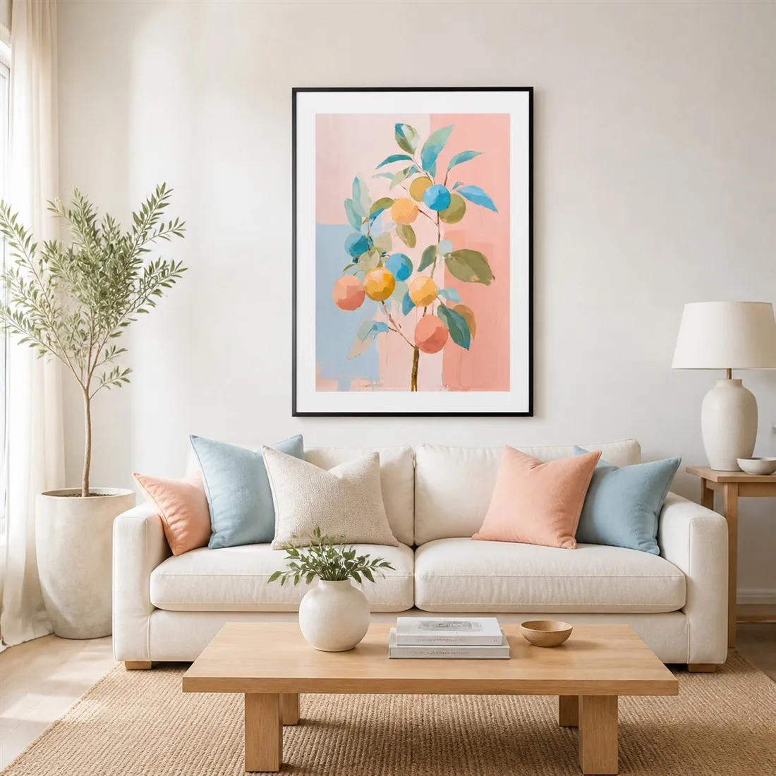 Fruitful Whimsy Poster,Canvas Wall Print,Modern Art Illustration,High‑Grade Home Decoration Artwork for Bedroom,Living Room