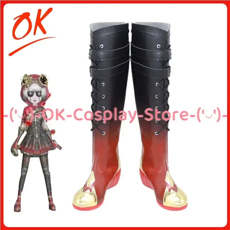 [Customized Size] Identity V Tracy Reznik Mechanic Cosplay Shoes Game Roleplay Costume Prop Halloween Party Boots PU Leather