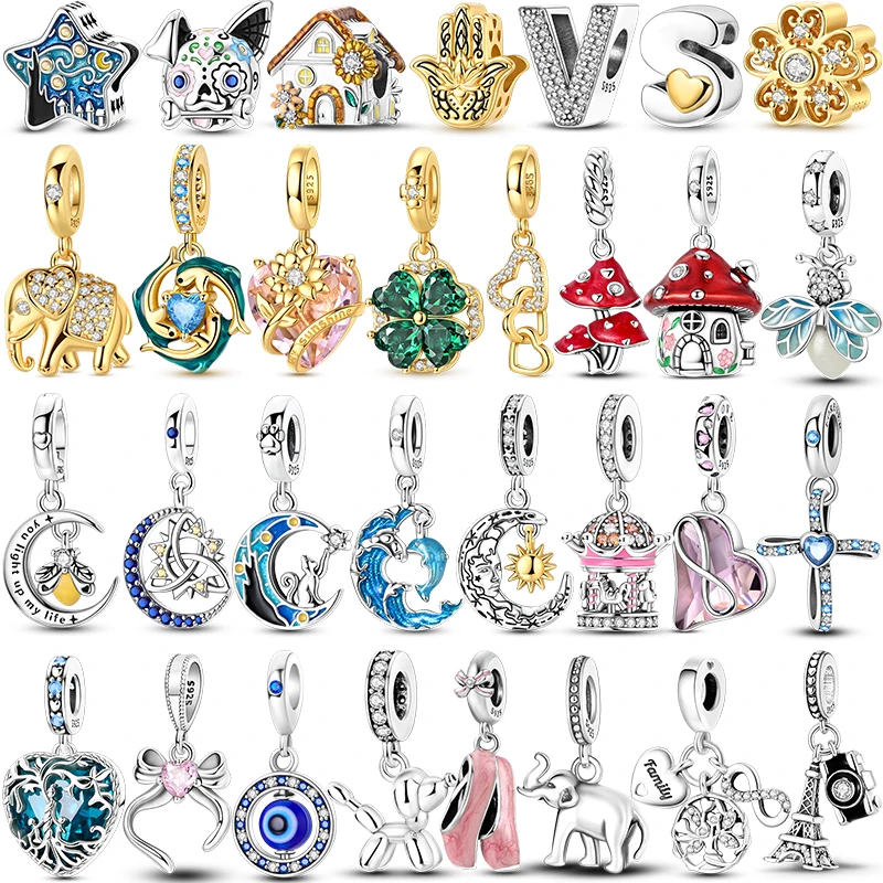 2026 925 Sterling Silver Butterfly Night Glow Charms Beads Clip Pendant Fit Original Bracelet DIY Women Birthday Gift Jewelry