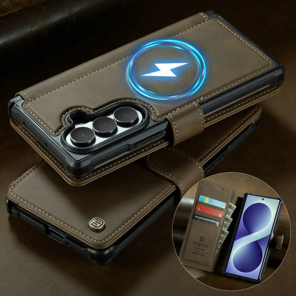 For Samsung Z Fold 8 Ultra 5G 2026 Leather Wallet Magnetic Case For Samsung Galaxy Z Fold8 Ultra Luxury Cover