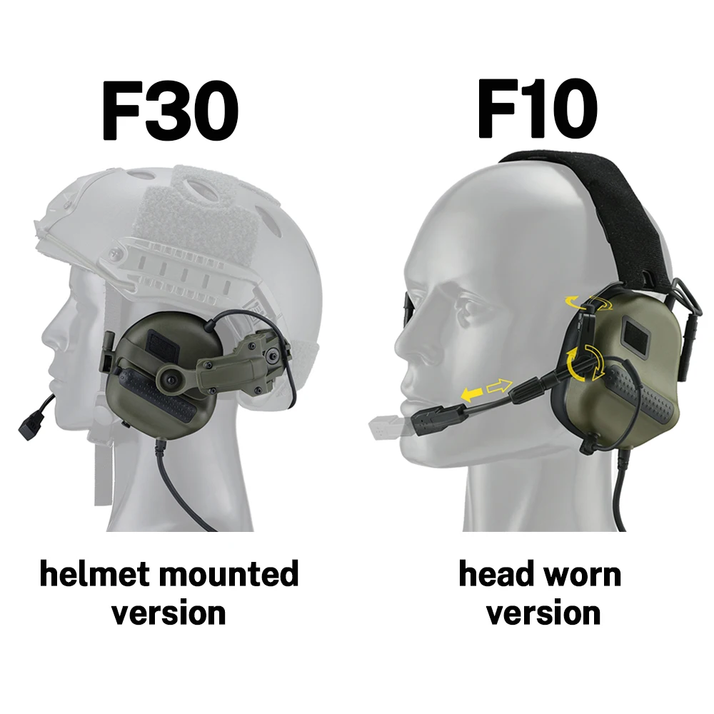 Army Shooting Earmuffs Tactical Hunting Headset Electronic Hearing Protector Active Noise Reduction Sound Pickup Headphone