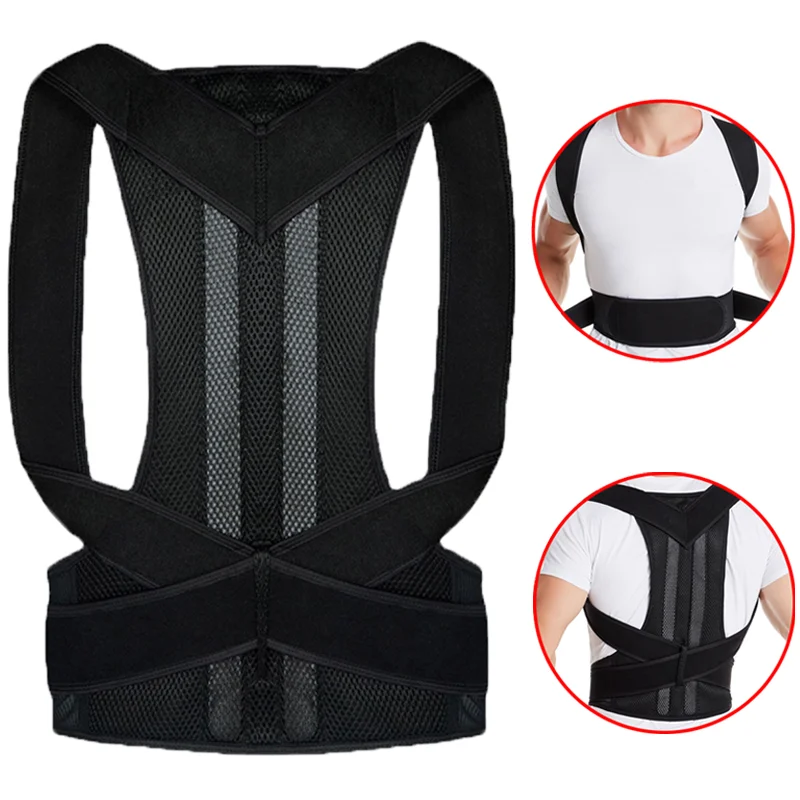 

Adjustable Back Posture Corrector with Breathable Shoulder Waist Support Straps Back Support Humpback Prevention Shapewear Belts