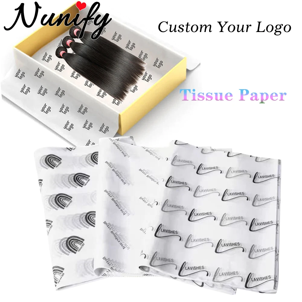 

Nunify Wig Wrapping Papers Printing Logo Translucent Tissue Paper For Wig Packing 70*50Cm Inner Lining Paper Packaging Materials