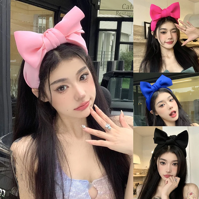 Y2k Large Bow Hair Hoop Headband For Women Girls Wide Hair Band Fashion Hair Accessories